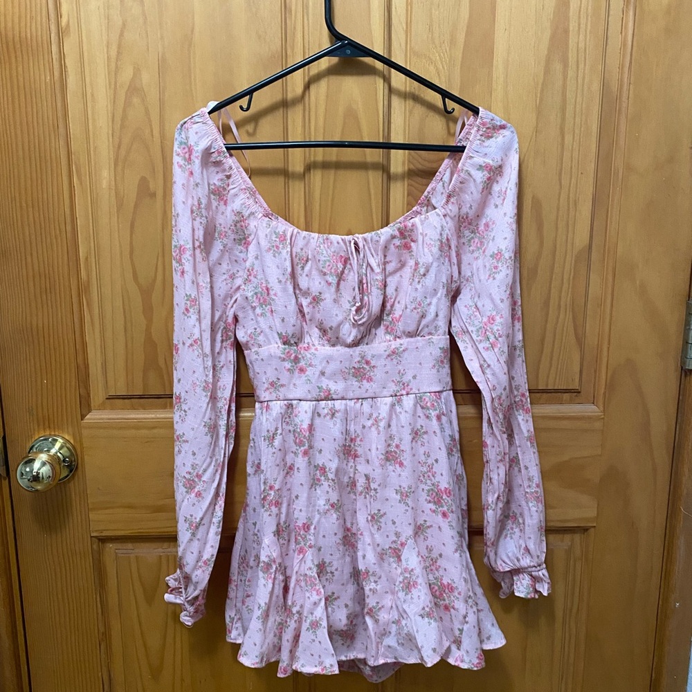 Floral Pink Long Sleeve Trixxi Dress